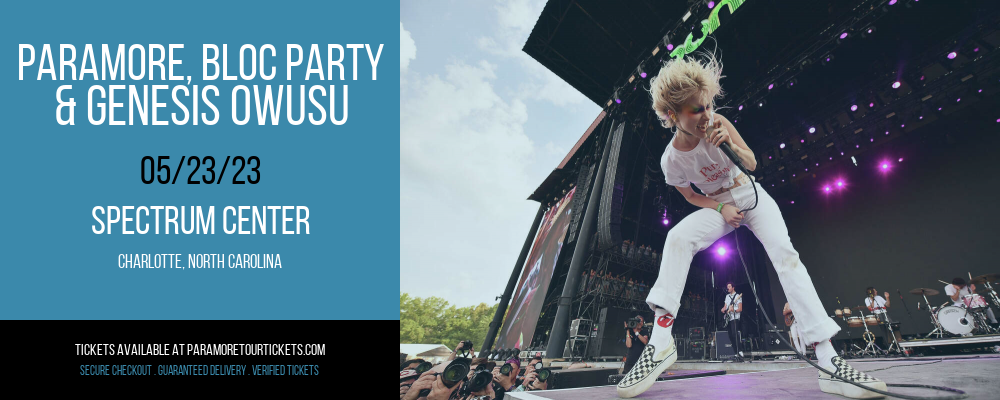 Paramore, Bloc Party & Genesis Owusu at Paramore Tour tickets Paramore, Bloc Party & Genesis Owusu at Paramore Tour