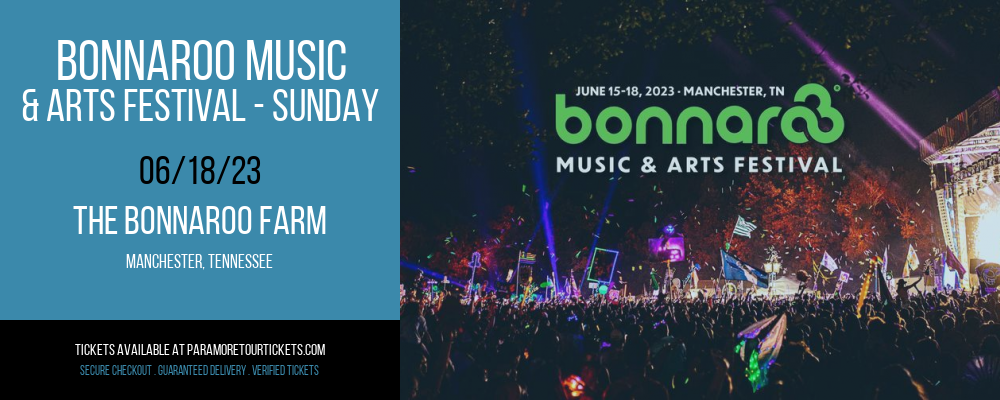 Bonnaroo Music & Arts Festival - Sunday at Paramore Tour